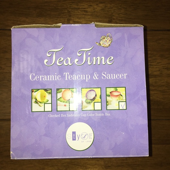 Tea Time Floral Ceramic Teacup & Saucer - Picture 9 of 15